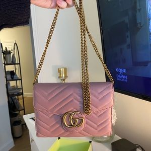 Lightly used Pink Gucci Marmont Crossbody